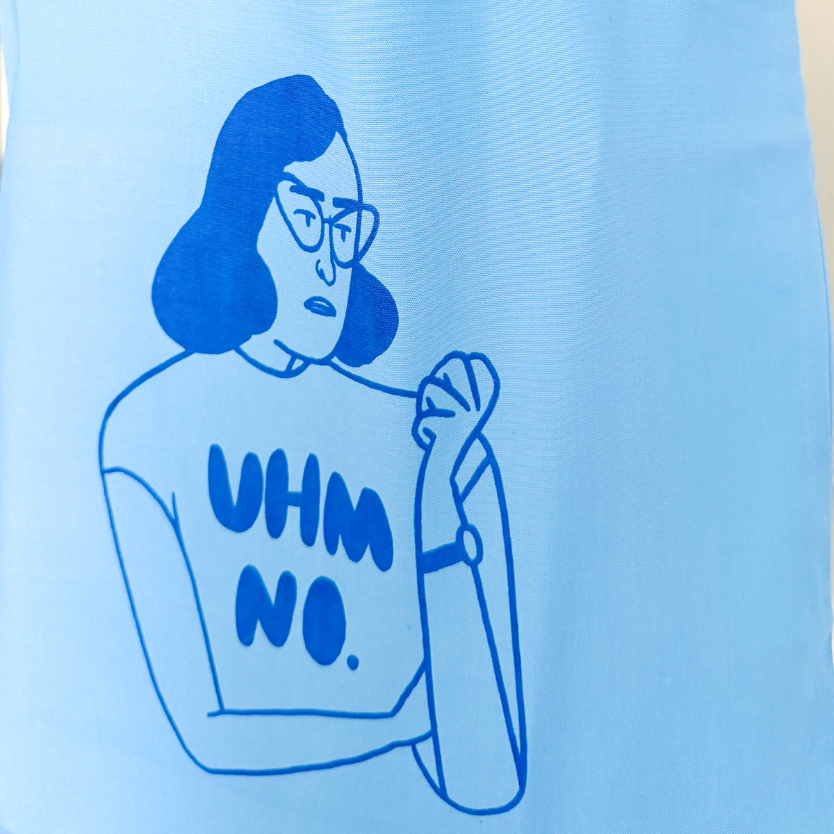Frannerd - Uhm NO Girl Tote - Light Blue