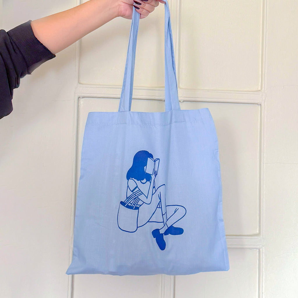 Frannerd - Book Girl Tote - Blue