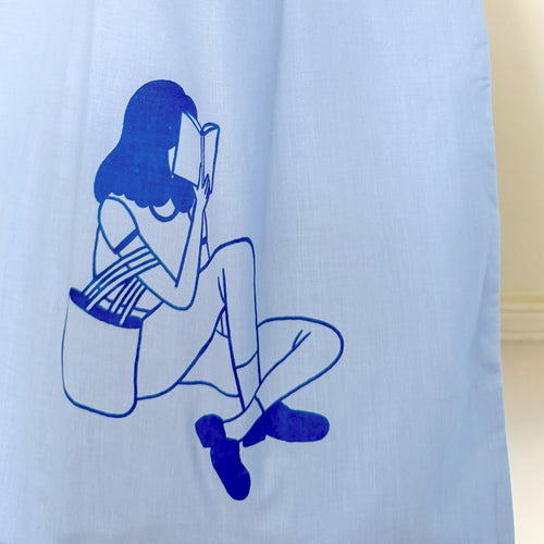 Frannerd - Book Girl Tote - Blue