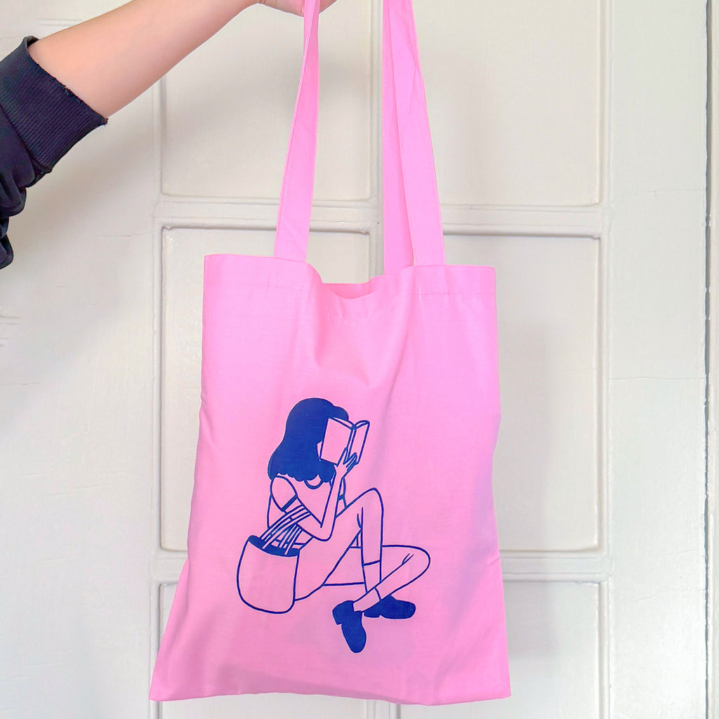 Frannerd - Book Girl Tote - Pink