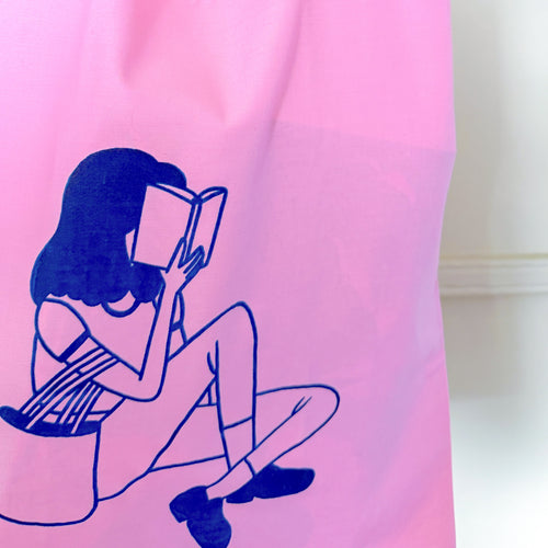 Frannerd - Book Girl Tote - Pink