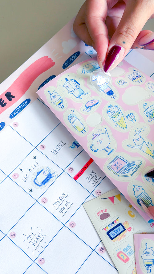 Frannerd - Food Sticker Sheet - Pink