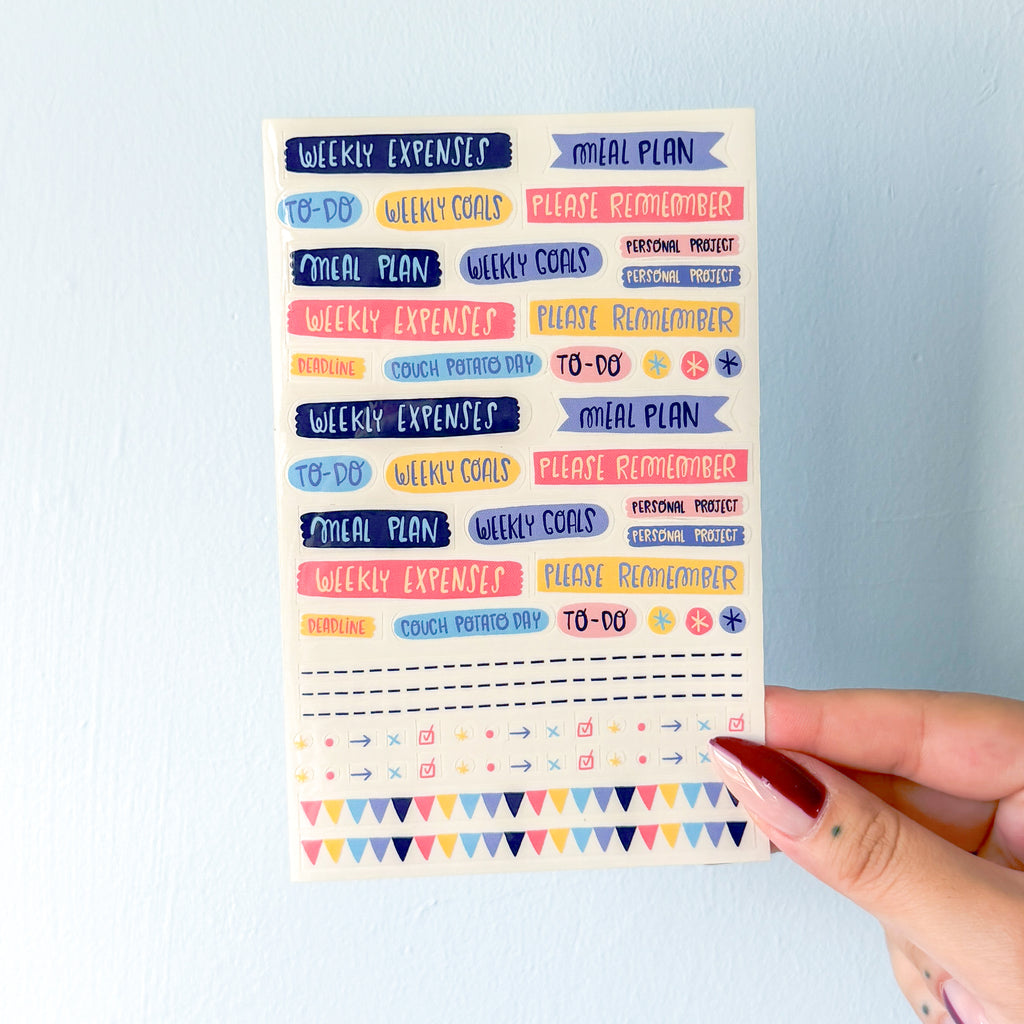 Frannerd - Planner Texts Sticker Sheet