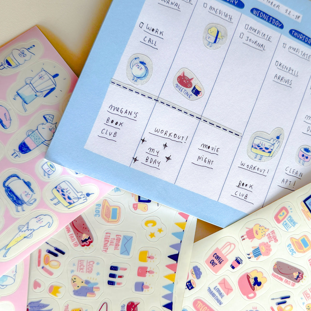Frannerd - Food Sticker Sheet - Yellow